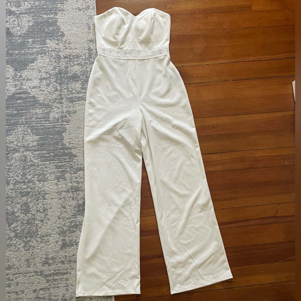 Strapless Crochet Jumpsuit